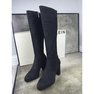 Anne Klein AKJourney Black Suede Knee Boots 9.5M JOUR02F9 NIB